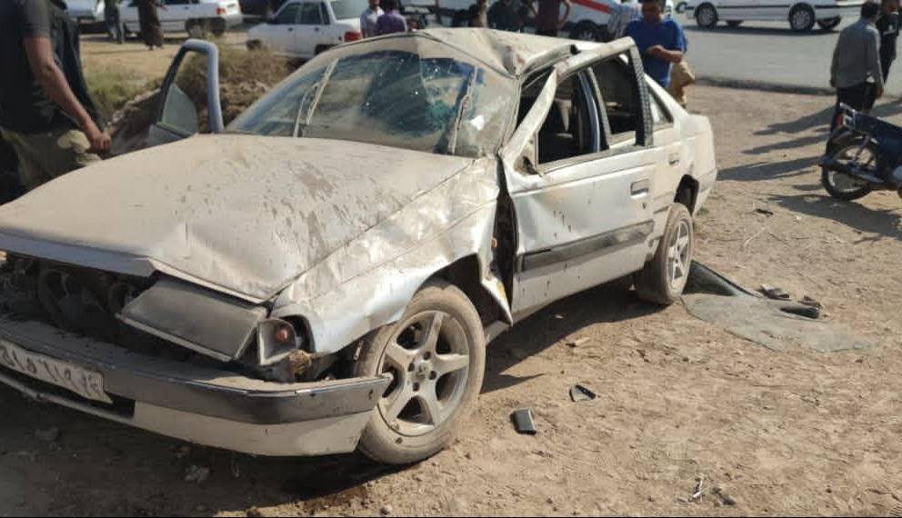 واژگونی خودروی حامل دانش‌آموزان یک کشته و چهار مصدوم داشت