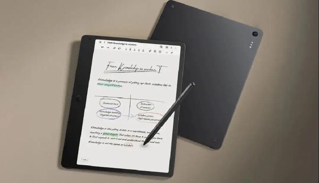 نمایشگر این تبلت به‌طرز اعجاب‌انگیزی شبیه کاغذ است