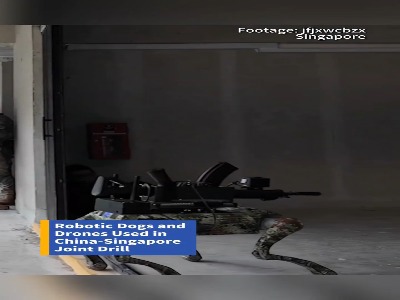 رزمایش ضد تروریستی پهپادی چین و سنگاپو