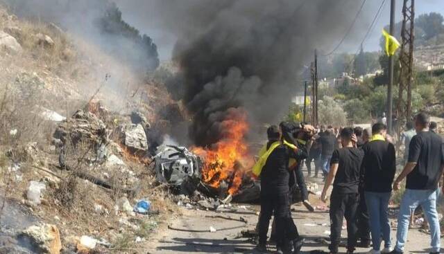 تداوم ترورهای هدفمند اسرائیل؛ حمله پهپادی رژیم صهیونیستی به یک خودرو در جنوب لبنان