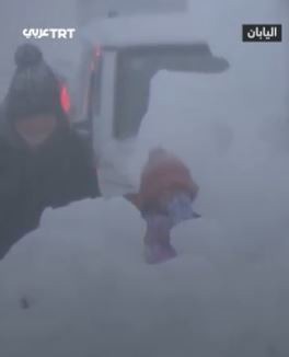 بارش بی‌سابقه برف در ژاپن