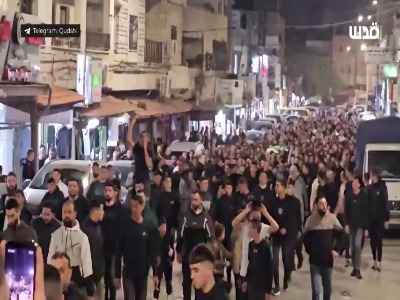 تشییع کودک شهید فلسطینی در کرانه باختری