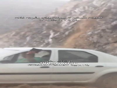 سیل در جاده مشهد-کلات