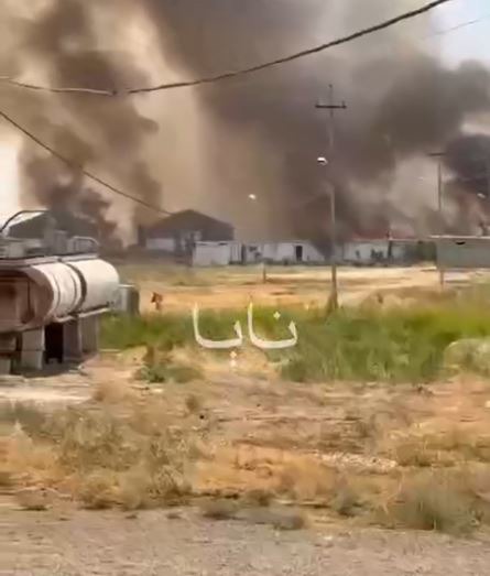 آتش‌سوزی در فرودگاه بین‌المللی کرکوک عراق