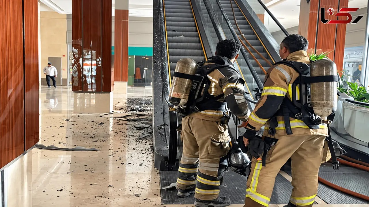 آتش سوزی در پاساژ خلیج فارس عسلویه