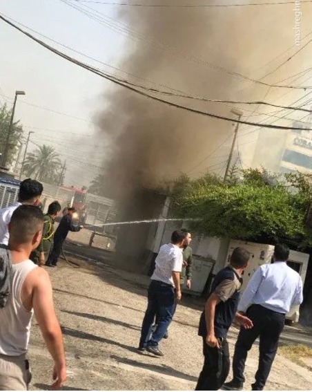 آتش‌سوزی گسترده در بغداد